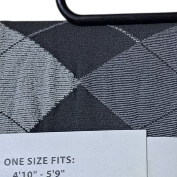 Harve Benard Women's 2 Pk Argyle Grey Black Wine Multi Color Tights OS - Picture 6 of 7